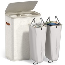Cesta de lavandería con compartimento Sorbus con bolsa de lavandería extraíble, organizador duradero