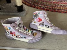 NEXT Lilac with design High Top Trainers Size 1 - VGC