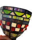 Set of 3 Slag Tiffany Stained Glass Style Lamp Shades Jewel Mosaic Leaded