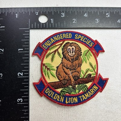 Endangered Species Golden Lion Tamarin Monkey Patch (Wildlife, Animal) 64SQ