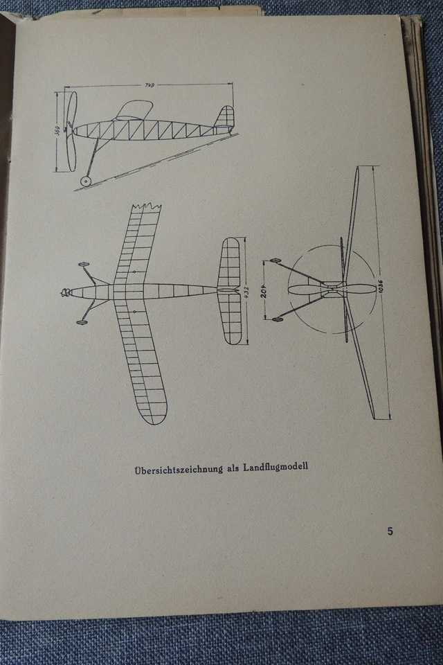 Universal-Flugmodell von Helmut Antusch / Bauplan 120 x 84 cm - Bild 4 von 4