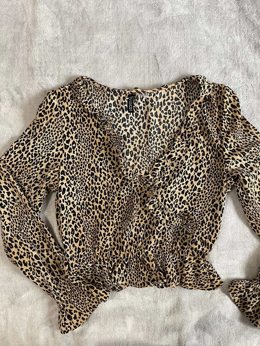 Animal print cheap blouse h&m