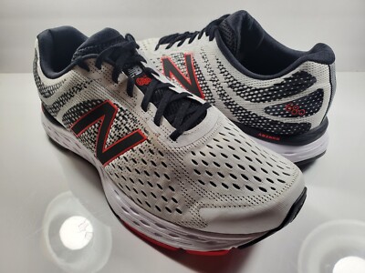 New Balance Mens 680v6 Running Shoes X-Wide White Black Red