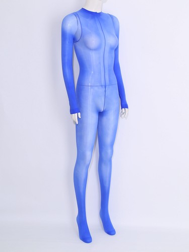 Womens Bodystocking One-piece Jumpsuit Bodycon Bodysuit Unitard Catsuit Glossy - Picture 57 of 122