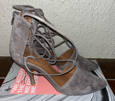 #ad jeffrey campbell Berlin Taupe Suede women Heels US 9 leather strappy $39.47