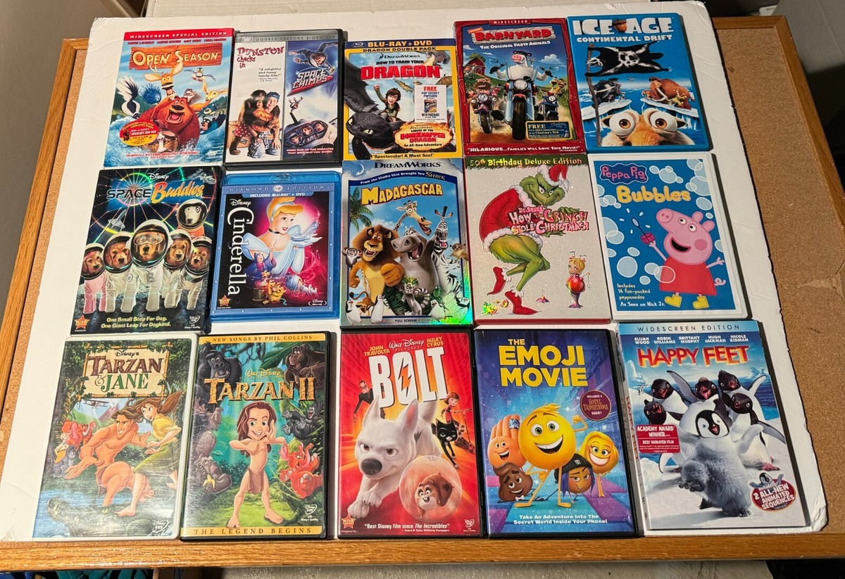 Kids-children's Movies -DVD LOT-30 LOT OF Disney,bolt,happy