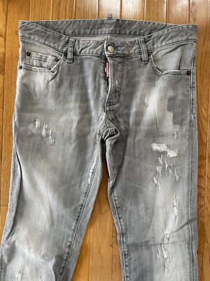 mens dsquared2 jeans size EU 50 light grey wash Skinny Jean mens dsquared2 jeans size EU 50 light grey wash Skinny Jean