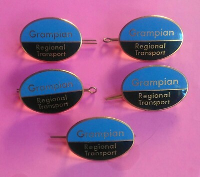 5 x GRAMPIAN REGIONALVERKEHR FAHRER oder LEITER BUS UNIFORM MÜTZENABZEICHEN.