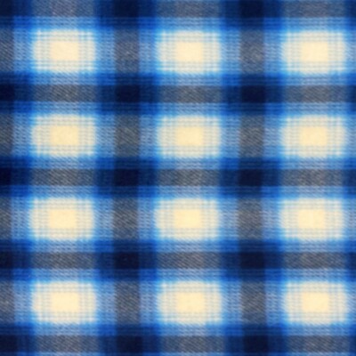 Blue & White Plaid Fleece Fabric - 60'' Wide - Sold by The Yard & Bolt