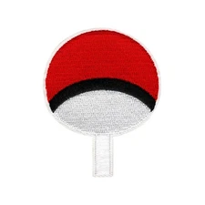 Naruto Uchiha Clan Embroidered Iron-On Patch – Red & White Badge Anime Cosplay