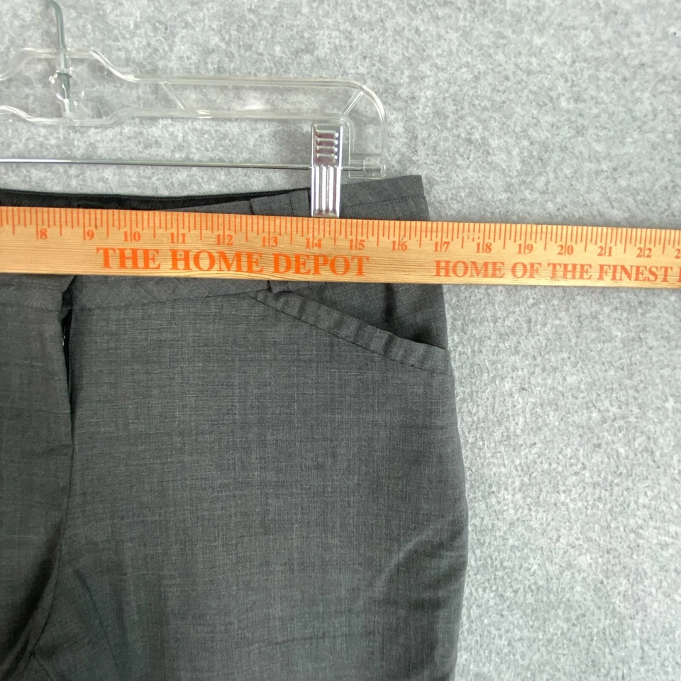 Calça social feminina The Limited 10 cinza ajuste Cassidy reta cintura média lã poli - Imagem 4 de 4