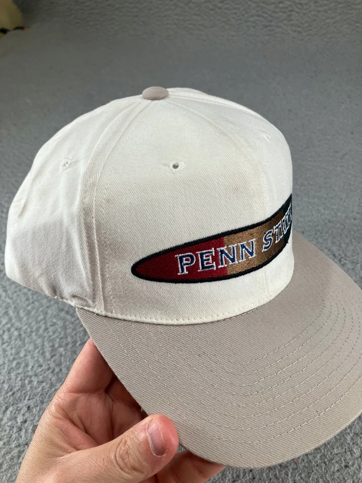 Chapéu Snapback Vintage Penn State Nittany Lions Agulha Americana Logotipo Boné Raro - Imagem 3 de 4
