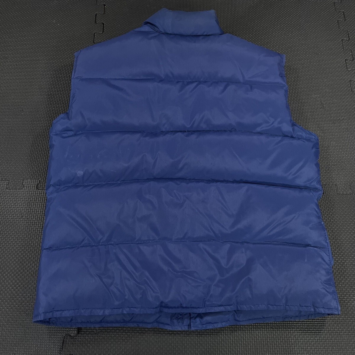Vintage 80s 90s Down East Puffer Vest Medium Blue Down