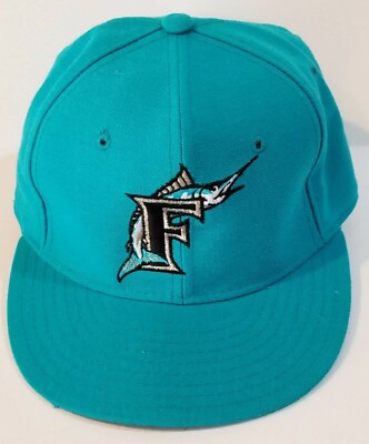 Florida Marlins New Era 59FIFTY Fitted Teal 1993-94 Alt Logo Fitted Hat Sz 6-5/8