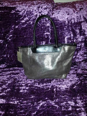 Sac ABACO modele Ocaba cuir argenté foncé - Photo 1/4