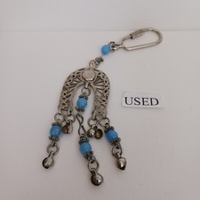 UNIQUE METAL BLUE BEADS KEYCHAIN