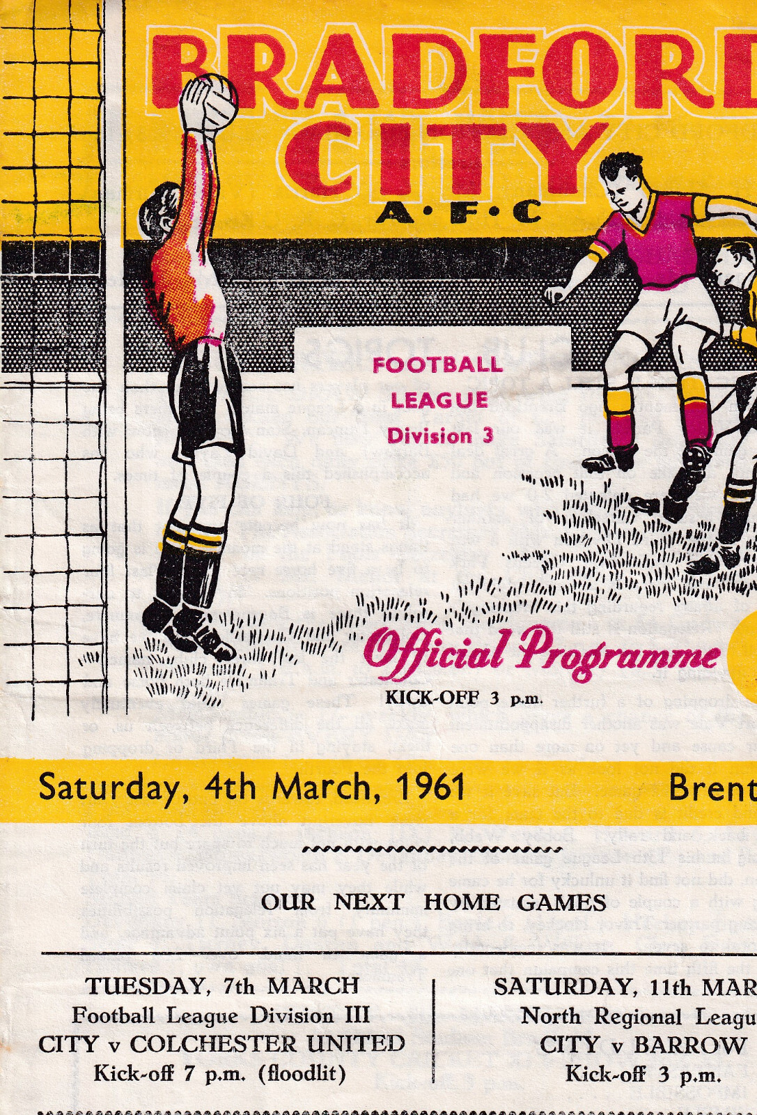 Job lot bulk Bradford City Programmes 1950's 60's Bury Rochdale