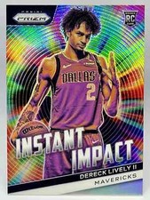 2023-24 Panini Prizm #14 Dereck Lively II Instant Impact Silver RC Mavericks