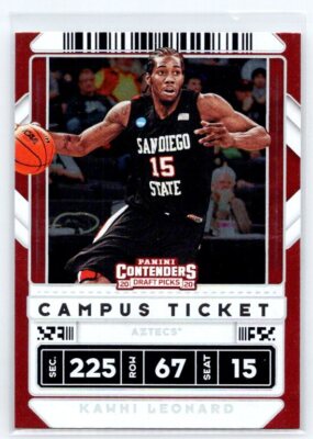 Kawhi Leonard 2020 Panini Contenders Draft Picks Campus Ticket #18