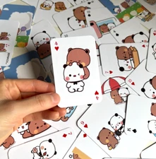 Kawaii Bubu & Dudu Cartoon Bear Cute Panda Playing Cards with Box Deck Poker