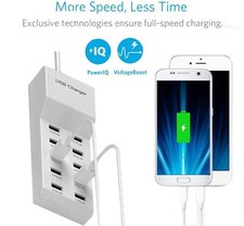 10 Ports USB Charger 2x2.4A 4x2A 4x1A Fast Charging Station US/EU/UK/AU Plug