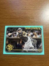 KYLE HIGASHIOKA TOPPS FANATICS AQUA BLUE PARALLEL SAN DIEGO PADRES #512 2024