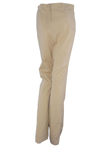 Pantalone Da Donna Menonove Beige Bootcut Cotone Classico Cerniera Made In Italy - Imagen 14 de 24