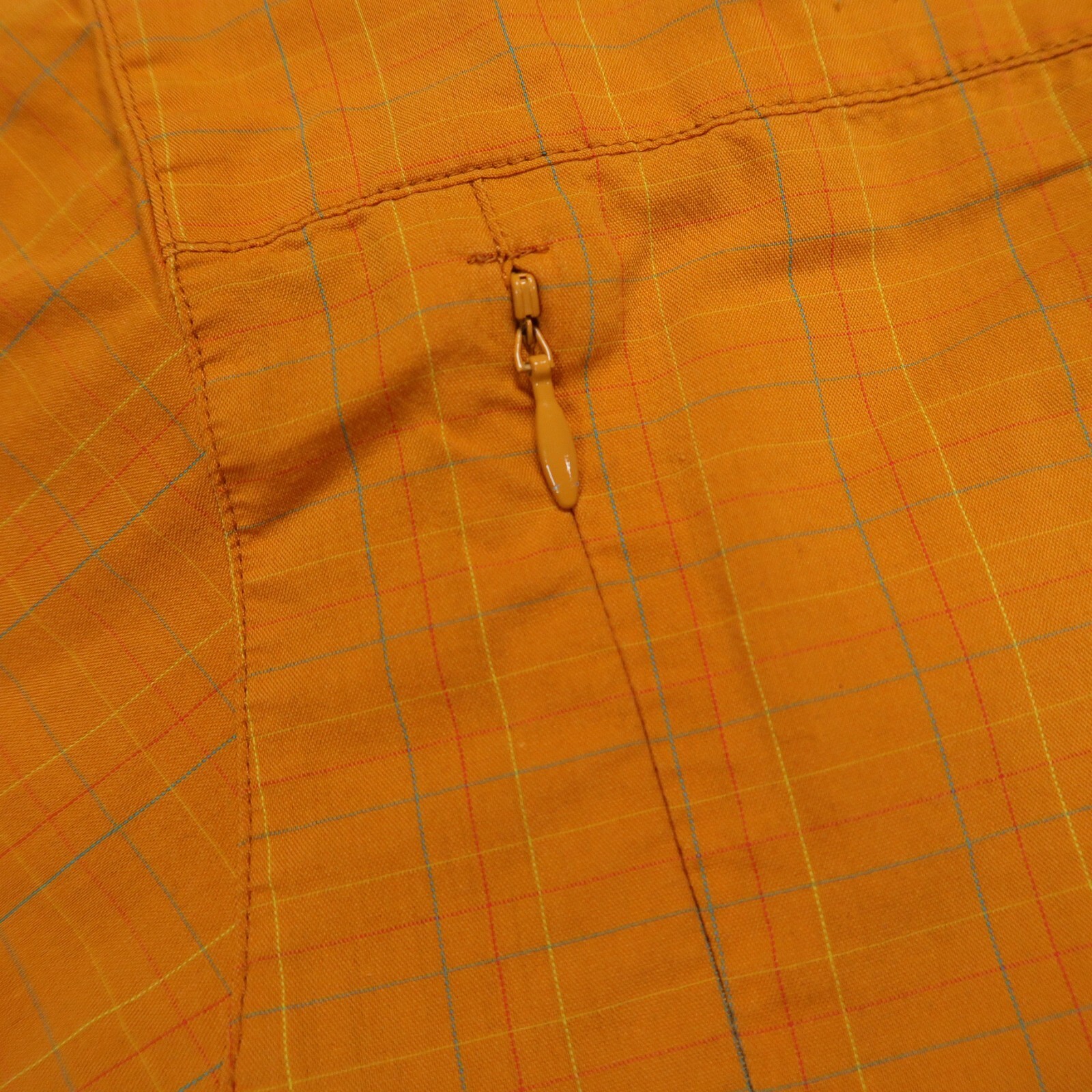 ARC'TERYX Arcteryx Camicia Uomo Grande Arancione Plaid Leggera Zip Tasche Escursionismo Outdoor