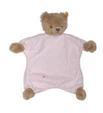 Steiff Bär Teddybär Teddy Bear Schlaf gut rosa Schmusetuch Schnuffeltuch & Fahne