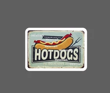 Hotdogs Sticker Retro Cart Food Waterproof