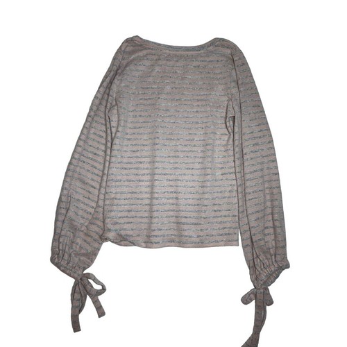 Ana XS Striped Long Sleeve Top With Tie Cuffs Polyester & Spandex NEW - Picture 2 of 5