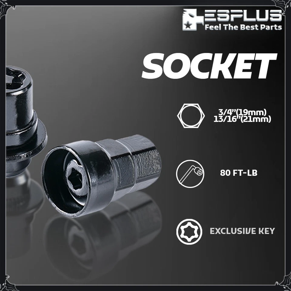 Juego de 4 cerraduras de rueda OEM M12x1.25 negro apto para Nissan NP300/NV350/Pathfinder/Titanio Foto 4 de 4