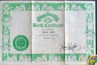 Vintage Cabbage Patch Kids Birth Certificate Boy ~ Dick Gill ~ Coleco 1980s
