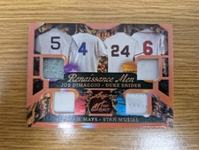 2023 Leaf Art of Sport JOE DIMAGGIO, DUKE SNIDER, WILLIE MAYS, MUSIAL Relic /4