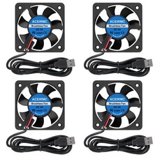 4pcs 50mm USB Brushless Cooling Fan 50mm x10mm DC 5V Quiet Cooling Fan 5010 M...
