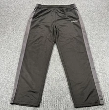 Vintage AND1 Track Pants Men Large Black Y2K Embroidery Basketball Performance