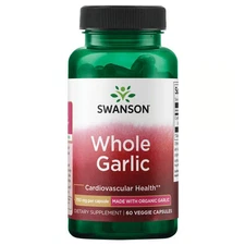 Swanson Whole Garlic - Made with Organic Garlic 700 mg 60 Veggie Capsules