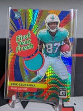 2022 Donruss Optic Erik Ezukanma #FYF-EE First Year Fresh Blue Hyper Miami 