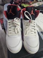 Jordan 5 Fire Red Black Tongue Size 8 original Box style 136027-120 READ