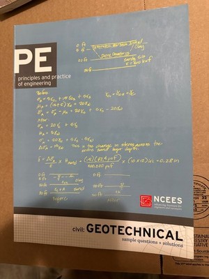 NCEES PE Civil Engineering Geotechnical Sample Questions and Solutions