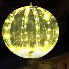 Floating Pool Lights Solar Powered Inflatable Rainproof LED Glowing Balls Pa BT0