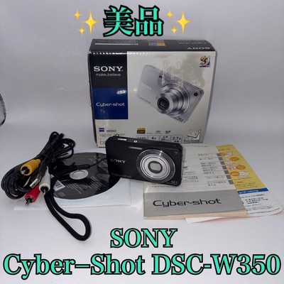 Sony Cyber Shot DSC W350 Compact Digital Camera Black 14.1MP 