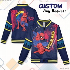 Personalized Spiderman Into The Spider-Verse Superhero Fan Gift Baseball Jacket