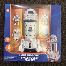 NEW - Superway 6-Piece Light & Sound Space Rocket Play Set