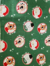 Set/2 Complete Cotton Pillowcases Handmade Rudolph  Friends Frames on Green