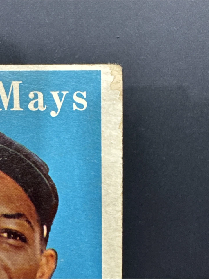 1958 Topps #5 Willie Mays en muy buena condición Gigantes de Nueva York Gigantes de San Francisco HoF en muy buena condición Foto 4 de 4