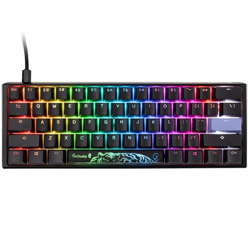Ducky One 3 Classic Black/White Mini Gaming Tastatur, RGB LED - MX-Blue (US) - Bild 3 von 10