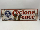 New ListingVintage Original Porcelain Cyclone Fence Advertising Sign