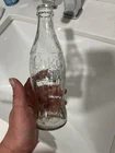 Coca-Cola Clear Embossed Glass Soda Bottle Collectible Vintage Coca-Cola Bottle