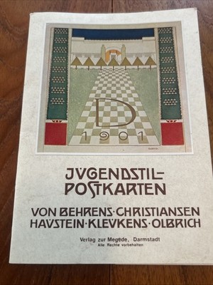 Vintage 1980s Jugendstil Postkarten Art Nouveau Postcard Reprints, Set Of 12